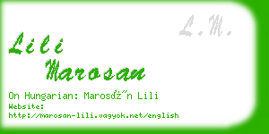 lili marosan business card